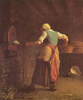 Женщина, пекущая хлеб (Жан-Франсуа Милле)