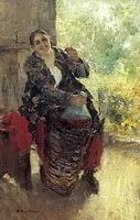 Женщина с вином (К.А. Коровин, 1897 г.)