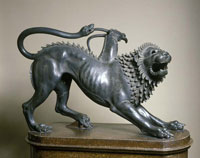 Химера из Ареццо (Этрусская скульптура из бронзы, Флоренция, Италия)