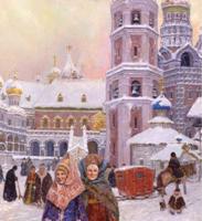 Картина маслом “Московский кремль“ 17-й век