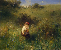 Девочка в поле (Людвиг Кнаус)
