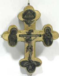 Крест (серебро, гравировка, золочение, чернь)