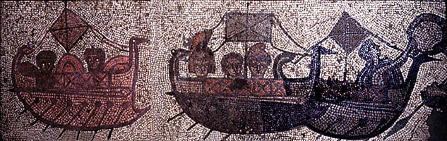 Прибытие кораблей Энея (Мозаика)