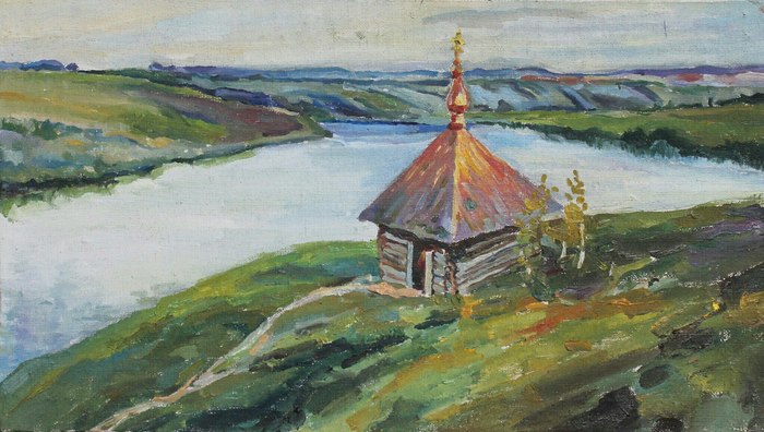 Часовня на берегу Оки